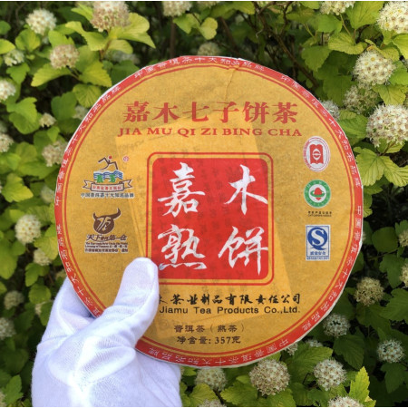 Шу Пуэр Jia Mu Qi Zi Bing Cha 357 грамм 2012 год